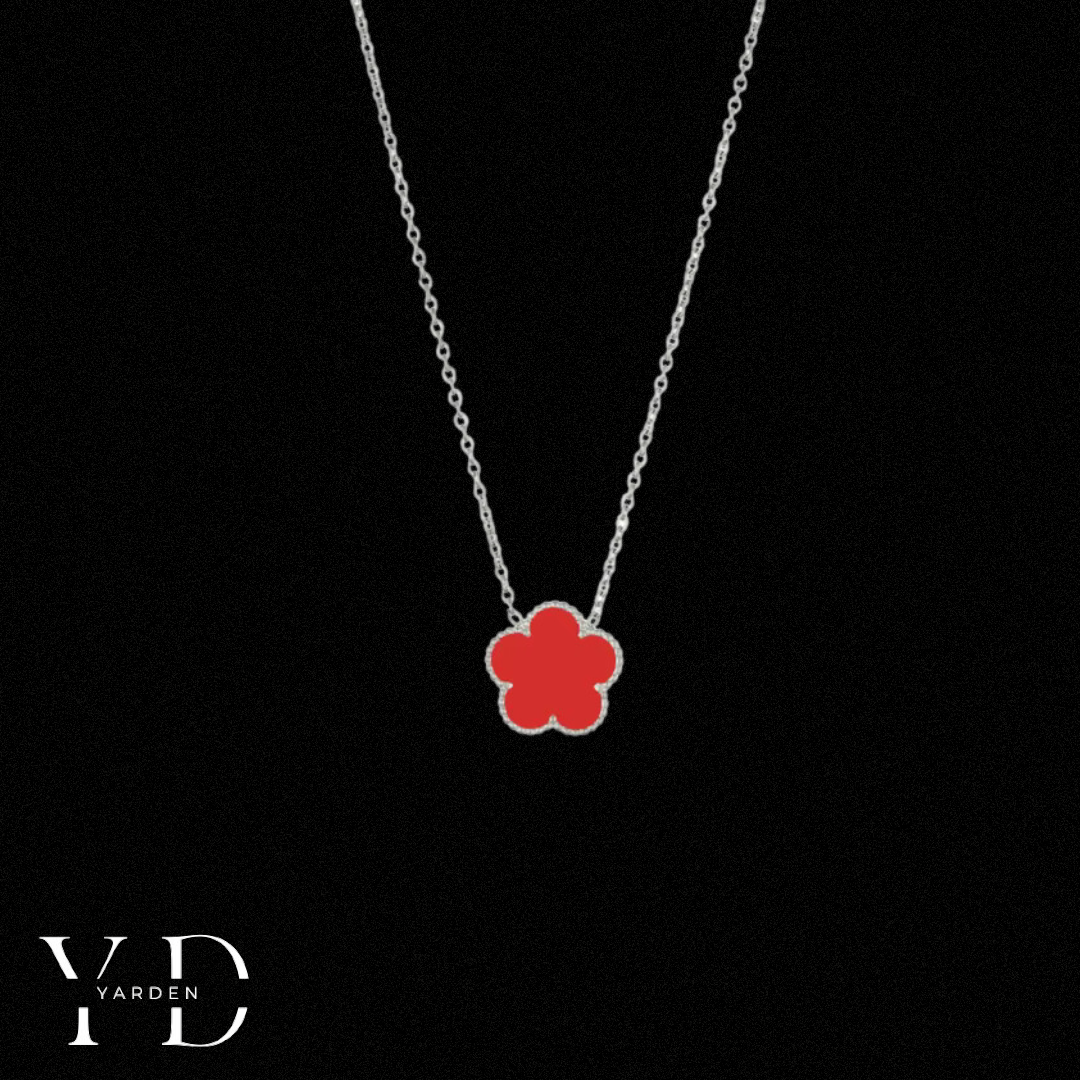 Flower necklace red - Black Friday