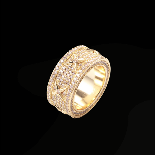 Ice North Star ring gold