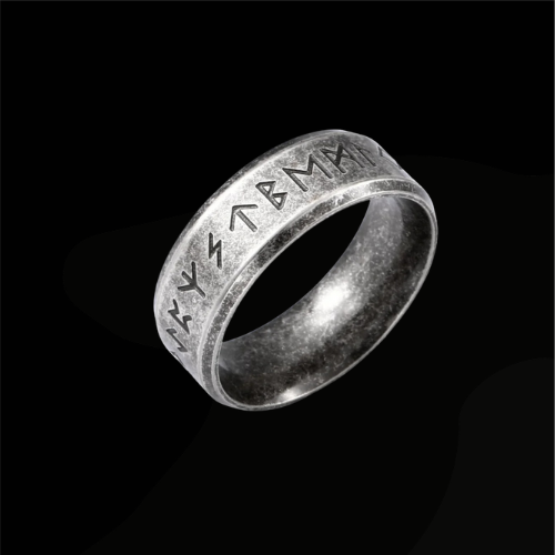 Retro blackened silver ring