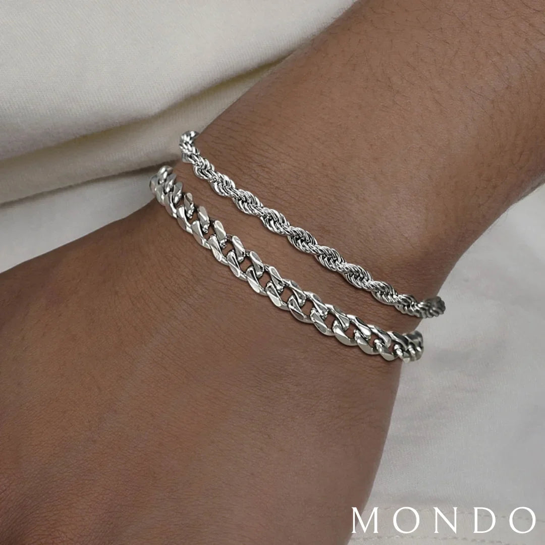 Classic bracelet set + rope bracelet